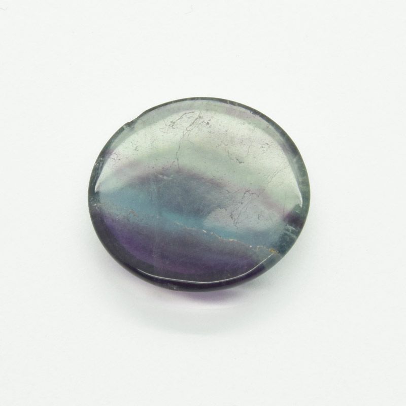 Кабошон нат. камінь Флюорит, 2 сорт, Круглий, 25 мм (KAB-059242)