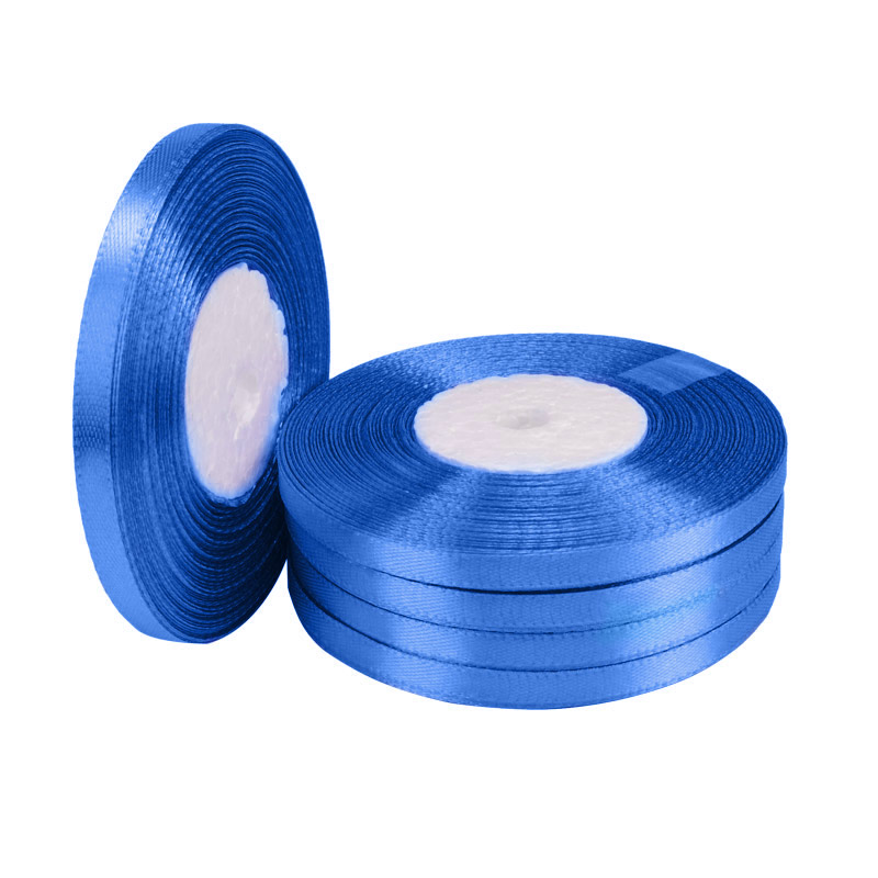 Атласна стрічка, 6 мм, Синя (LEN-057049)