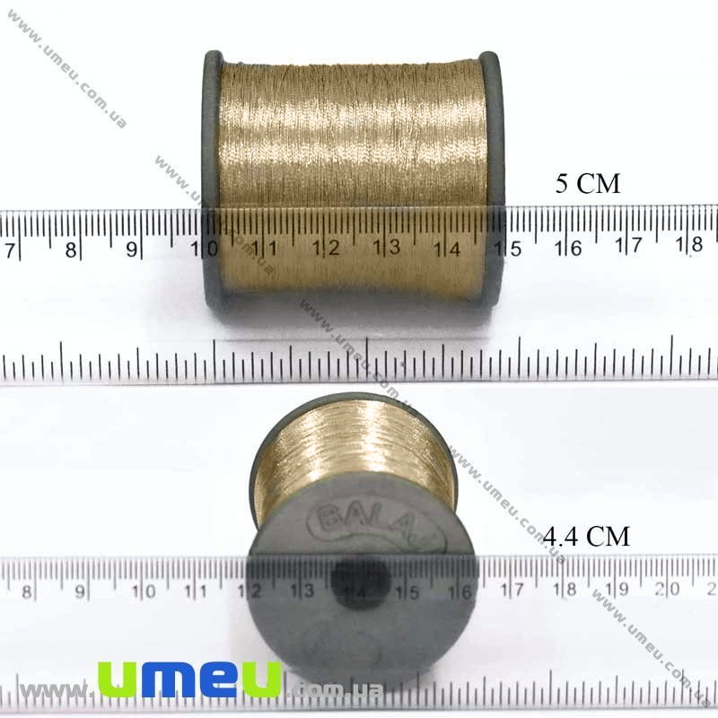 Нитка металізована 0,1 мм, Золотиста (KNT-028175)