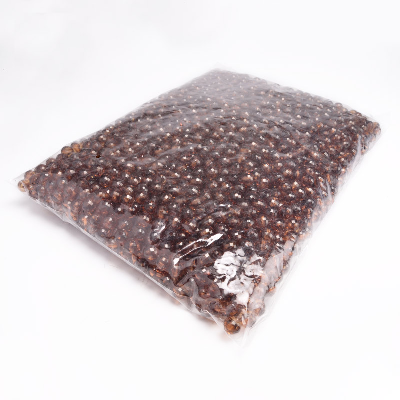 Бусины для сумок ОПТ, Акриловые, Круглые граненые, 8 мм, Коричневые (BUS-054526)