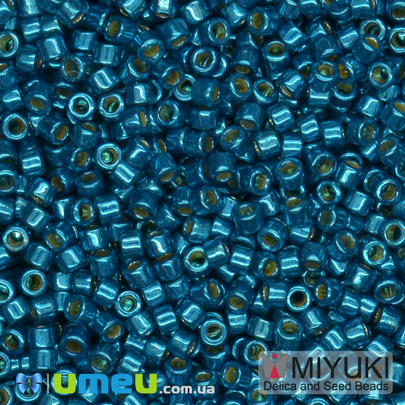 Бісер японський Miyuki Delica 11/0 DB2515, Duracoat Galvanized, Бірюзовий (BIS-045505)