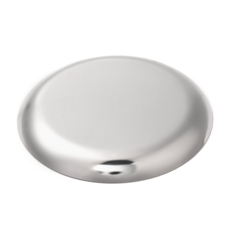 Декоративная тарелка из нерж. ст., 100х10 мм, Круглая, Темное серебро (UPK-051975)