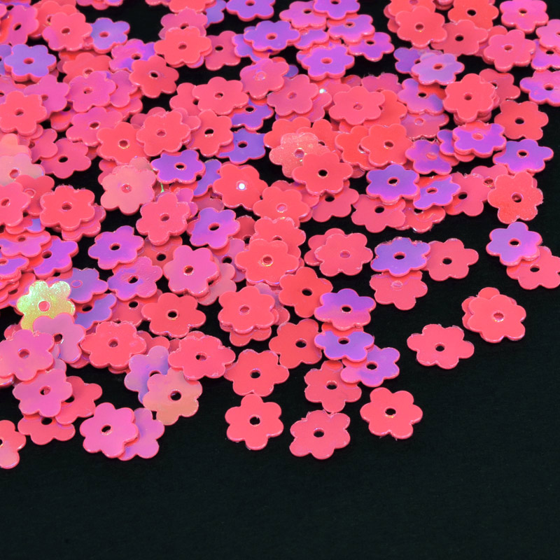 Паєтки Китай Квіти, 7 мм, Рожеві АВ (PAI-052834)