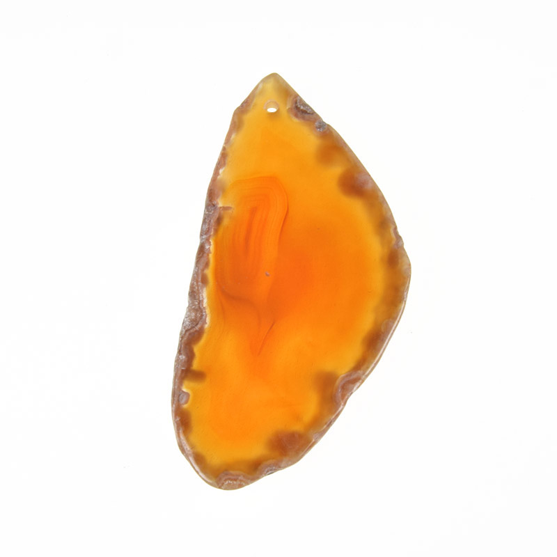 Зріз Агату, Червоно-коричневий, 72х35 мм (POD-009327)