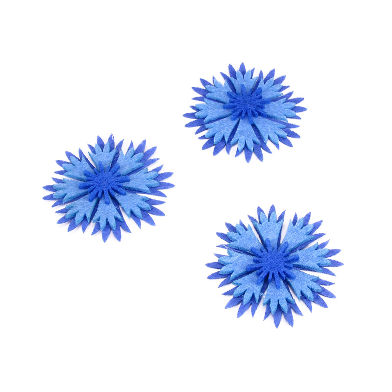 Декоративний виріб із фетру Волошка, 4,5 см, Синя (FLT-056529)