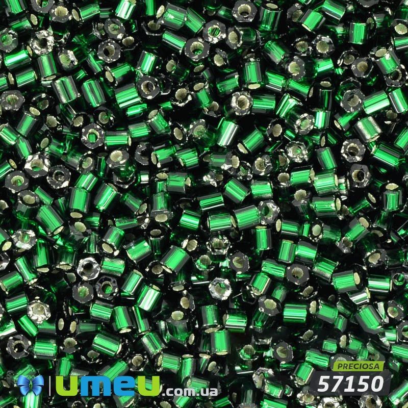 Бісер чеський Рубка 10/0, №57150, Зелений темний блискучий (BIS-031261)