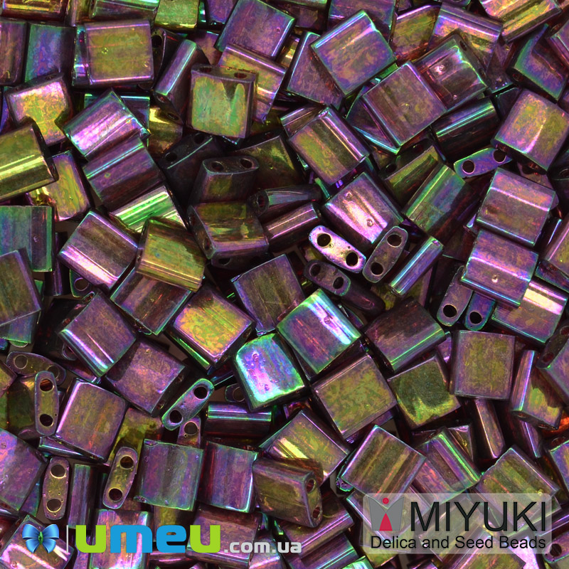 Бісер японський Miyuki TILA №301, 5х5 мм, Ірис фіолетовий (BIS-048080)