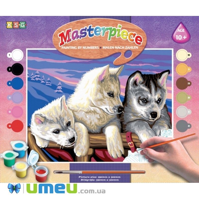 Набір для творчості Sequin Art PAINTING BY NUMBERS SENIOR Хаскі (DIF-043445)