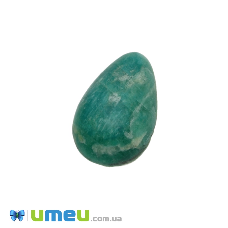 Кабошон нат. камінь Амазоніт матовий, Крапля, 13х8 мм (KAB-033552)