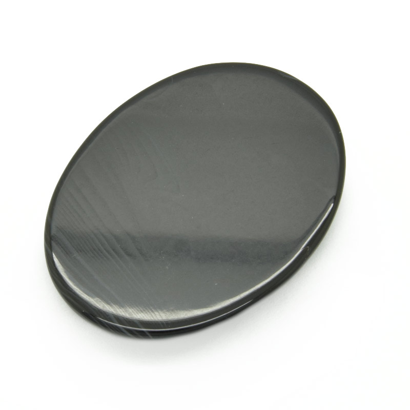 Кабошон нат. камень Агат черный, Овал, 39,6х29,6 мм (KAB-059252)