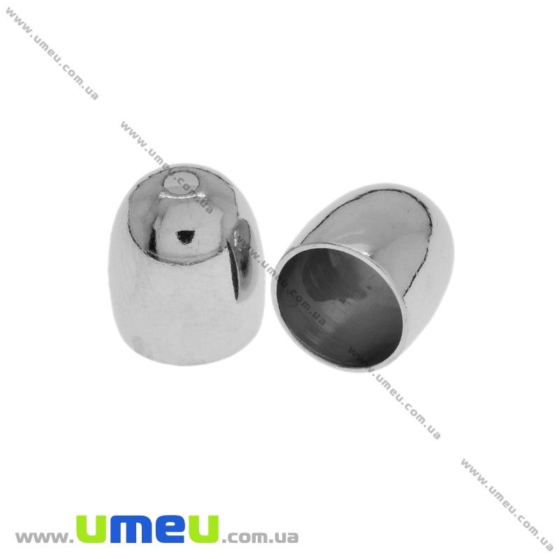 Ковпачок металевий, 9х8 мм, Темне срібло (OBN-025853)