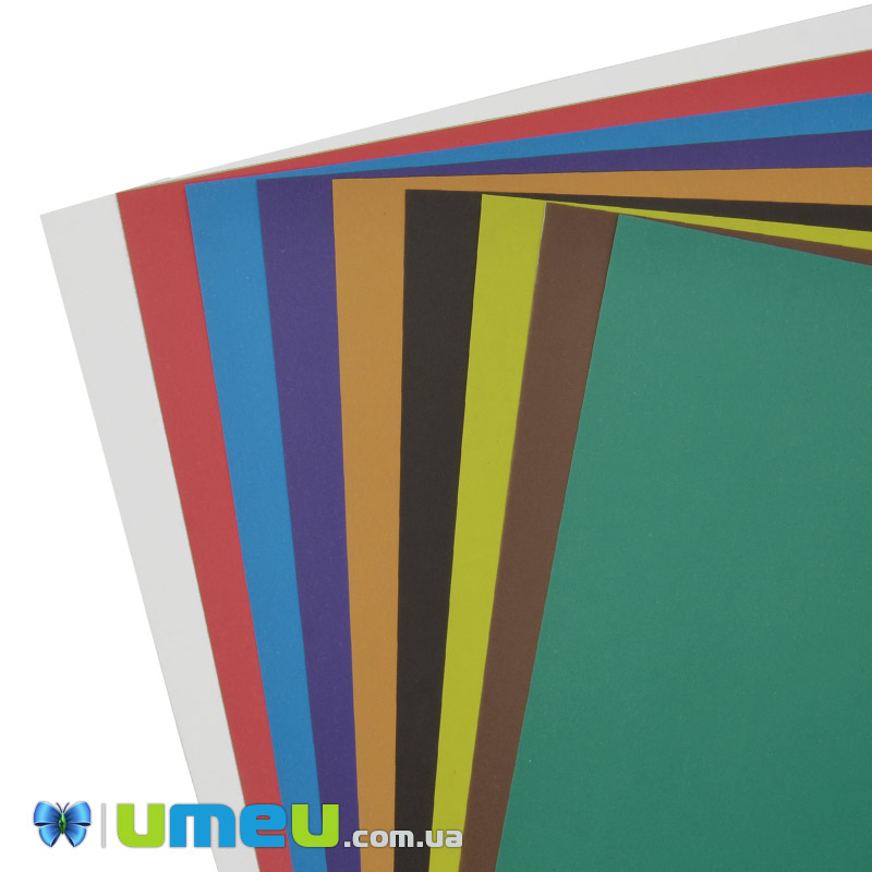 Папір кольоровий односторонній, А4, 9 кольорів, 9 листів (DIF-040710)