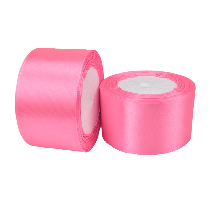 Атласна стрічка, 50 мм, Рожева (LEN-061060)