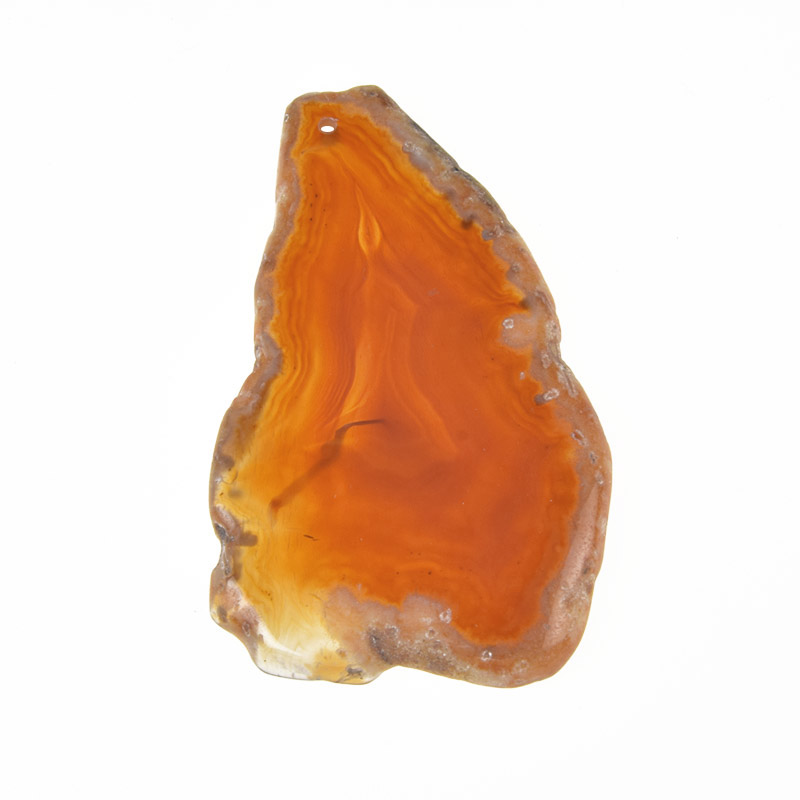 Зріз Агата, Червоно-коричневий, 72х44 мм (POD-014333)