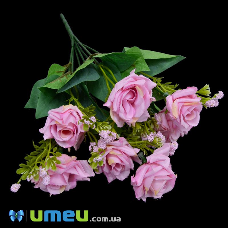 Букет троянд, 33 см, Рожевий (DIF-045798)