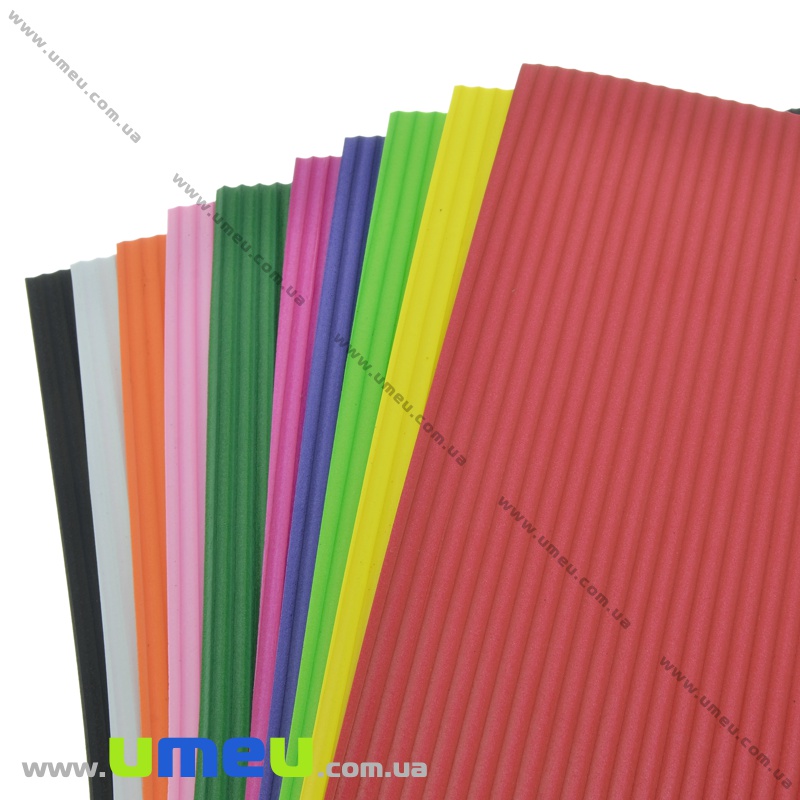 Набір гофрованого фоамірана TIKI 20х30 см, 10 кольорів, 10 листів (FOM-034579)