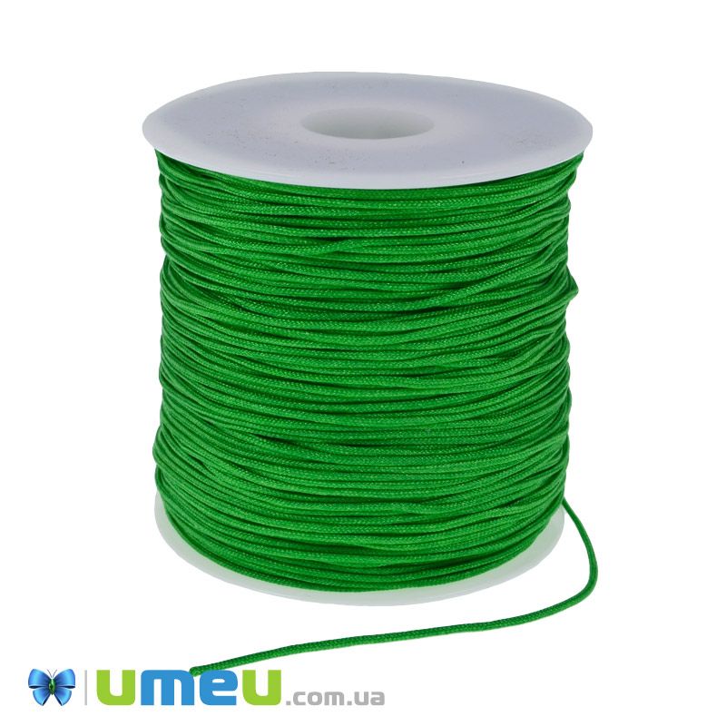 Нейлоновий шнур (для браслетів Шамбала), 1,0 мм, Зелений (LEN-047108)