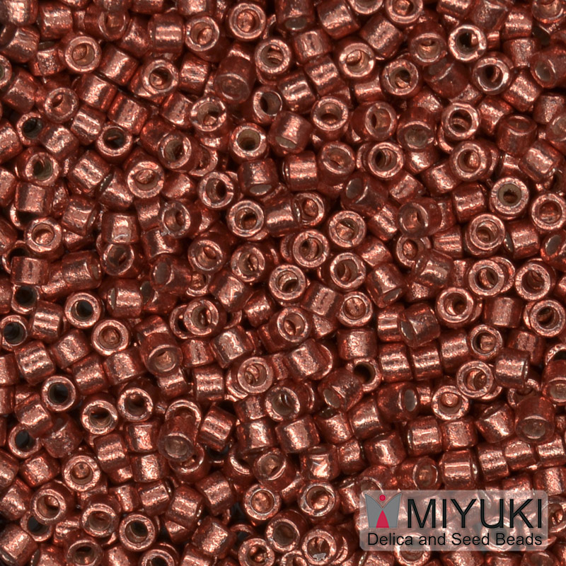 Бісер японський Miyuki Delica 11/0 DB1838, Duracoat Galvanized, Мідний темний (BIS-045480)