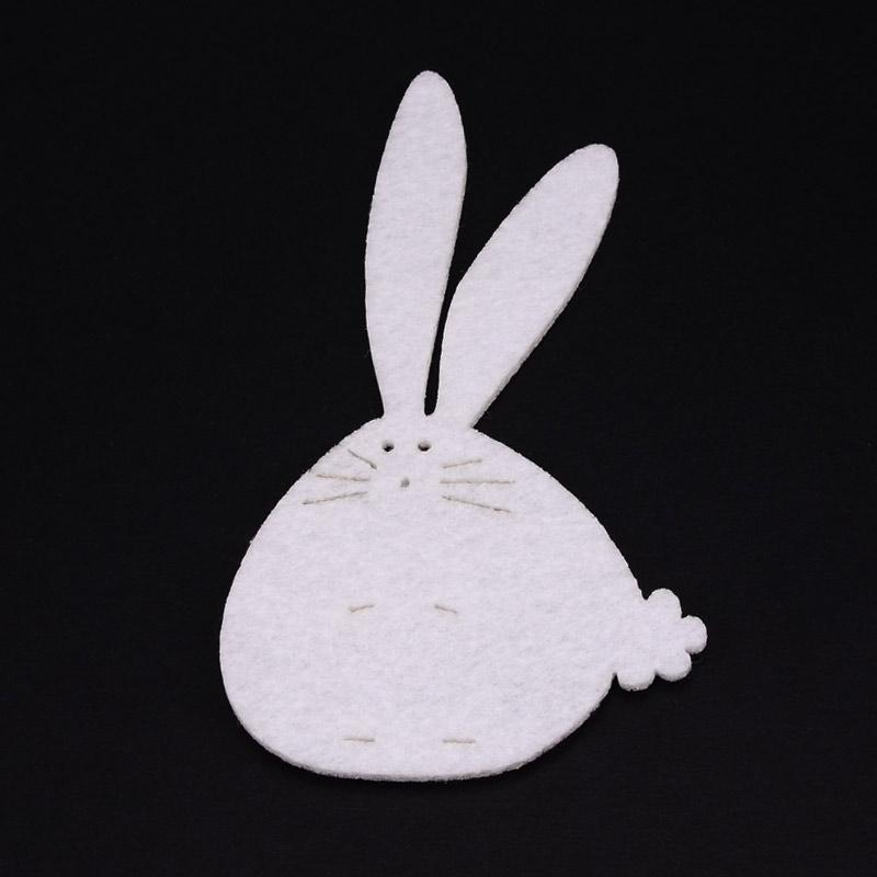 Декоративное изделие из фетра Кролик Тучка, 13,5х7 см, Белый (FLT-056550)