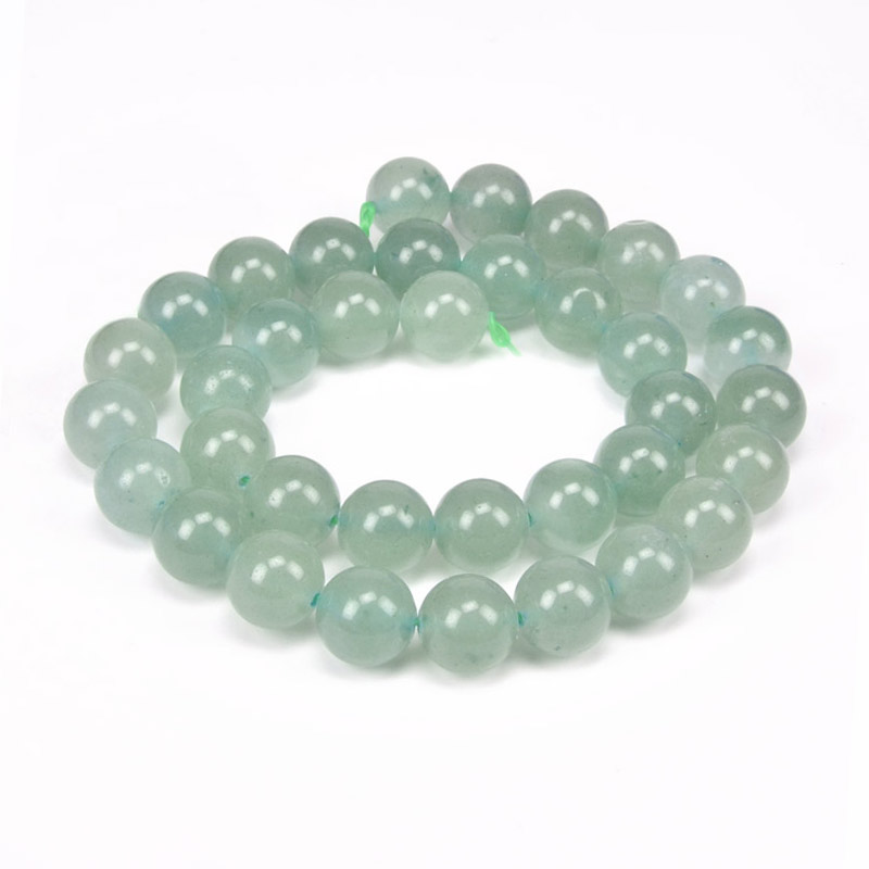 Намистини Авантюрін зелений, Натур. камінь, 10 мм, Круглі (BUS-051647)