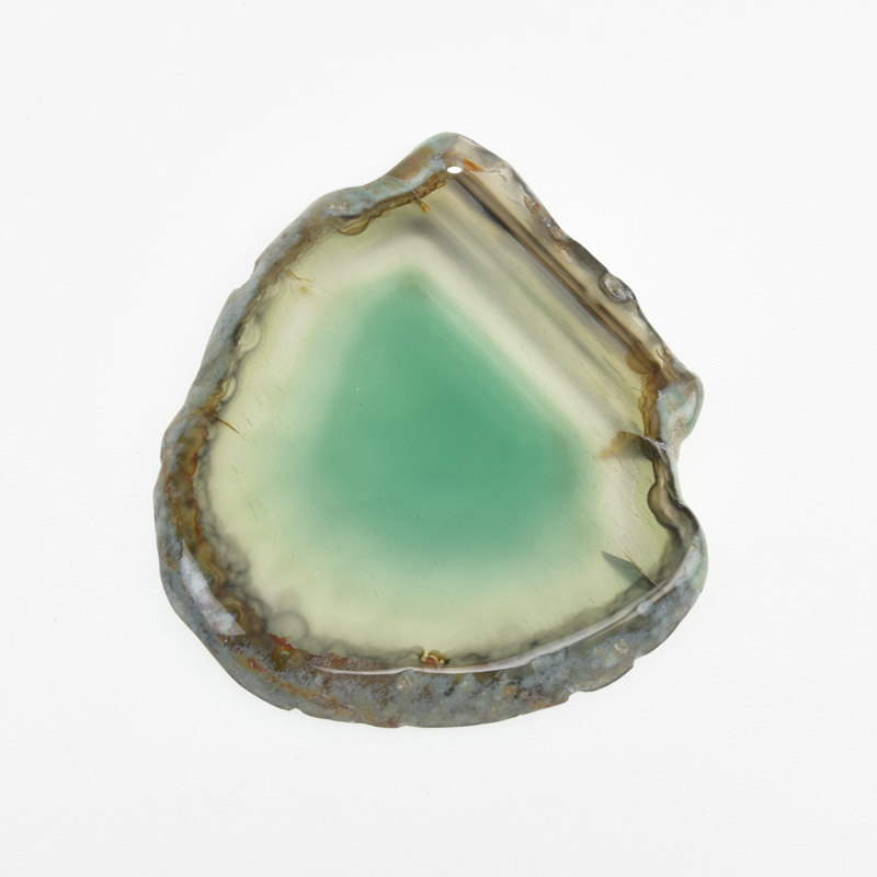 Зріз Агата, Зелений, 64х56 мм (POD-009216)