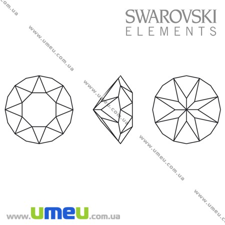 Стразы Swarovski 1088 Black Diamond, Конусные, SS6 (2,0 мм) (STR-009817)