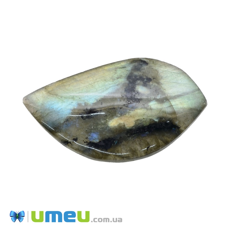 Кабошон нат. камінь Лабрадор, 39х21 мм (KAB-023946)
