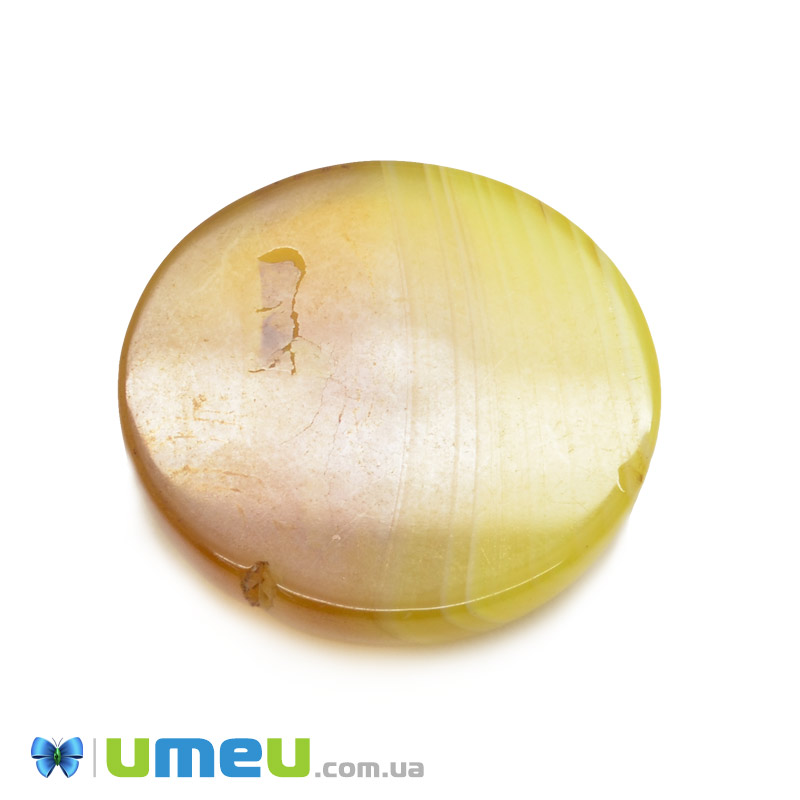 Кабошон нат. камень Агат желтый (2 сорт), Круглый, 20,4 мм (KAB-049958)