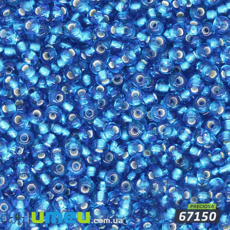 Бісер чеський №326 / 67150, Блакитний темний, Блискучий, 10/0 (BIS-003792)