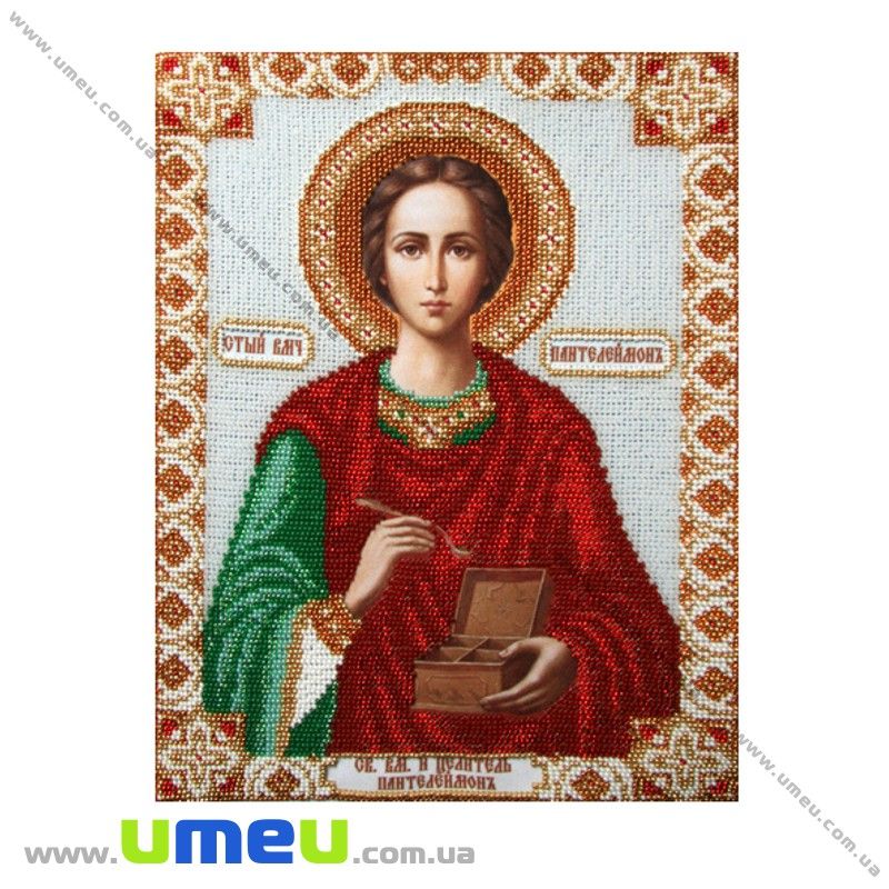 Схема для виш. бісером VDV, Ікона Пантелеймон Т-510, 30х22 см (SXM-029406)