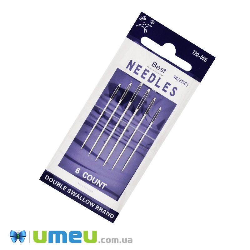 Набір голок для вишивки (затуплені) №18/22, 6 шт (SEW-047725)