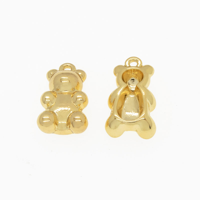 Підвіска метал. Ведмедик, 17,5х9,5 мм, Золото (POD-054762)