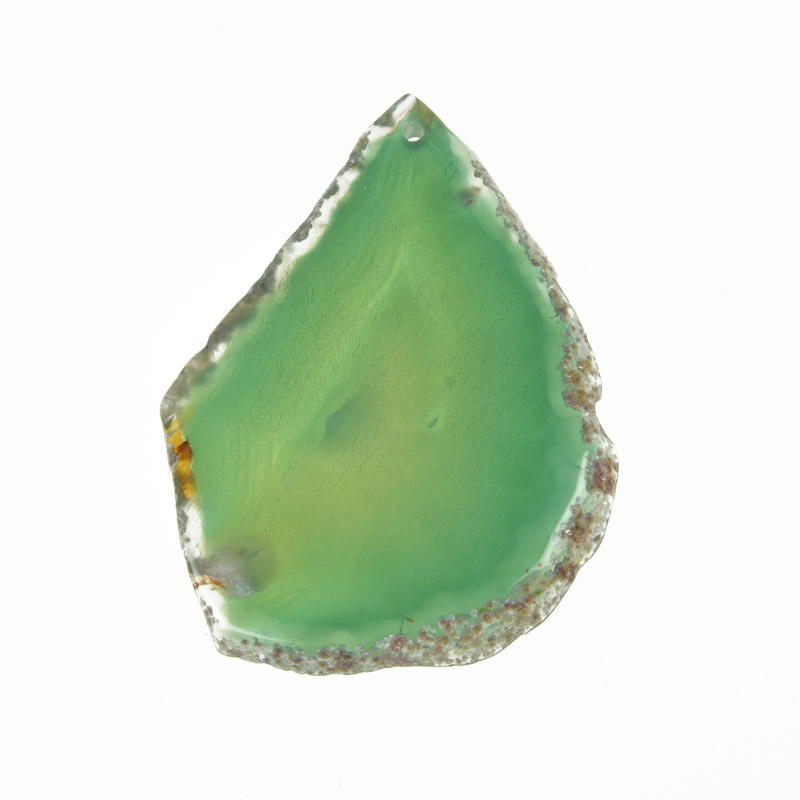 Зріз Агату, Зелений, 68х51 мм (POD-009330)