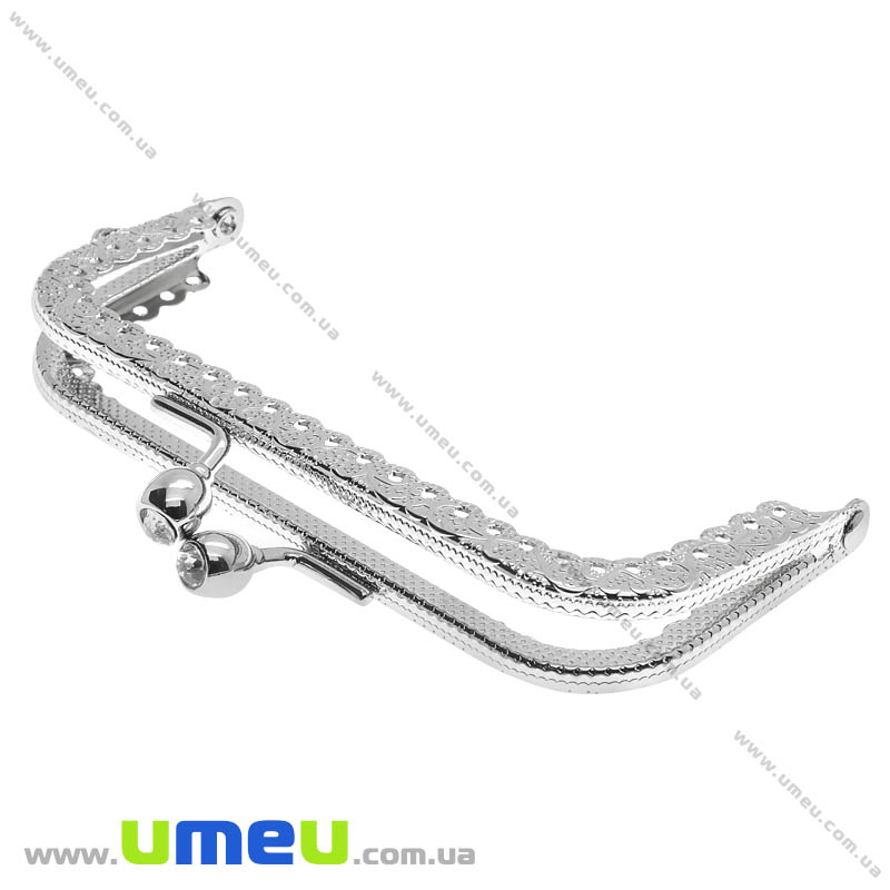 Фермуар металевий, Темне срібло, 10,5х6,5 см (BAG-002404)