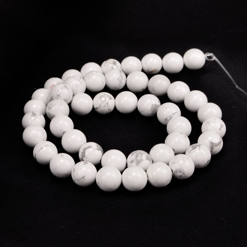 Намистини Говліт, Натур. камінь, 8 мм, Круглі (BUS-053971)