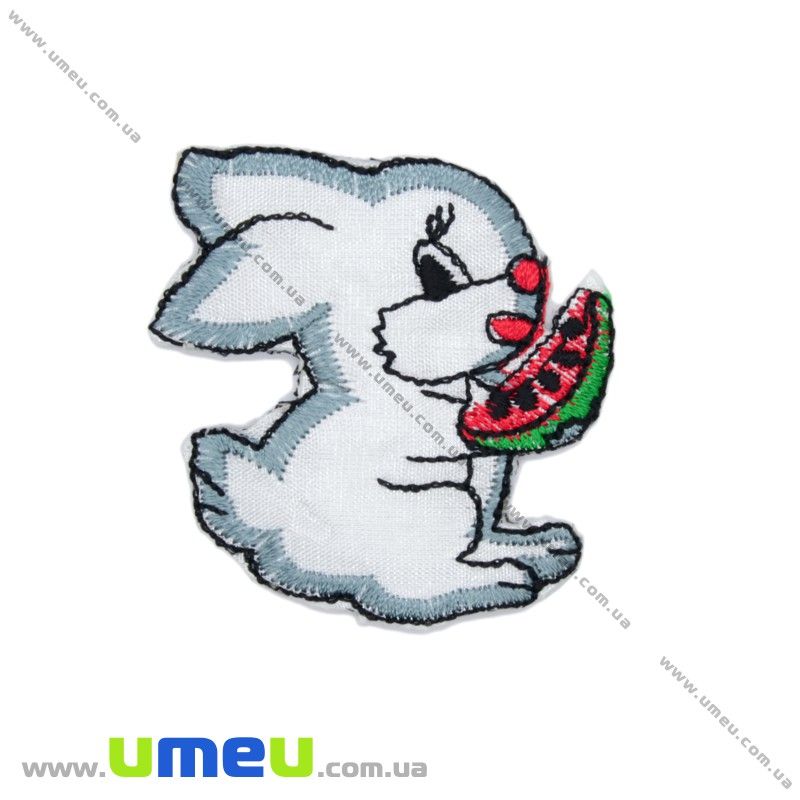 Термоаплікація дитяча Зайчик, 4,5х4,5 см (APL-016359)