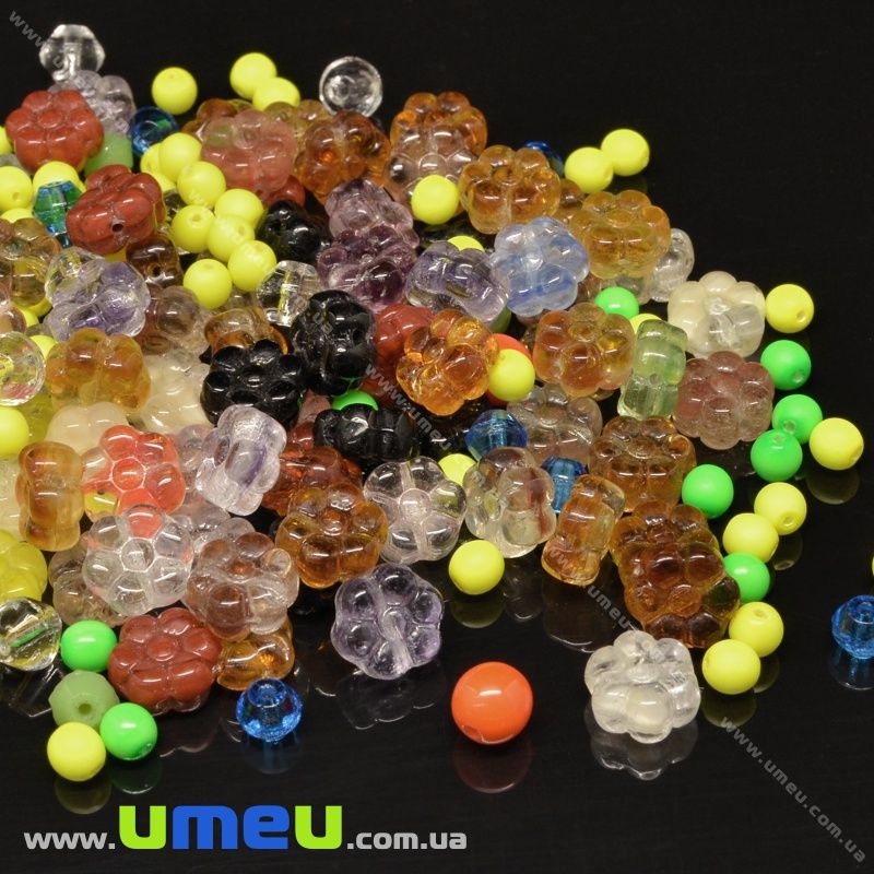 Намистини чеське скло Preciosa 92-Mix-Flower11-Multi (BUS-036608)