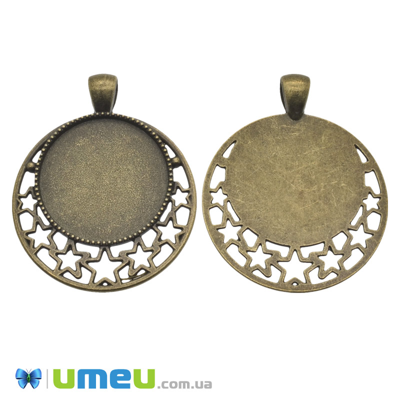 Основа кругла, 44х36 мм, 24,7 мм, Антична бронза (OSN-049446)