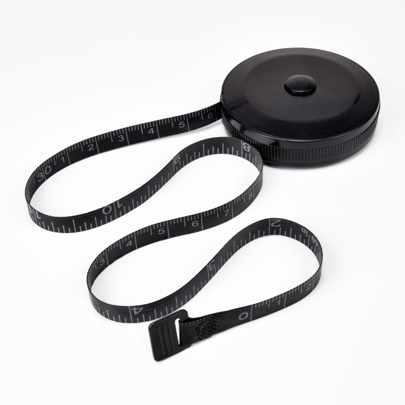 Сантиметрова стрічка двостороння (см/дюйм), Чорна (SEW-061004)