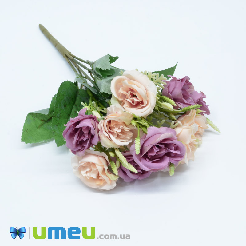 Букет троянд, 33 см, Рожево-бузковий (DIF-044846)