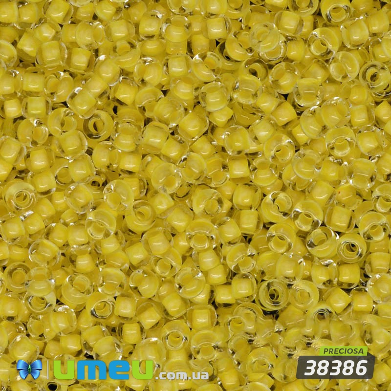 Бісер чеський №624 / 38386, Жовтий, Прокрашенний, 10/0 (BIS-004742)