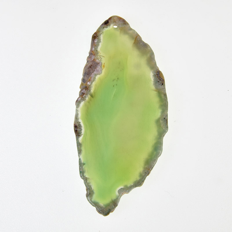 Зріз Агату, Зелений, 87х39 мм (POD-009274)