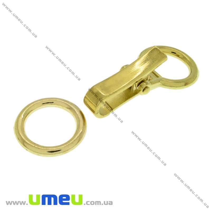 Замок металлический с кольцами, 60х23 мм, Золото (SEW-023986)