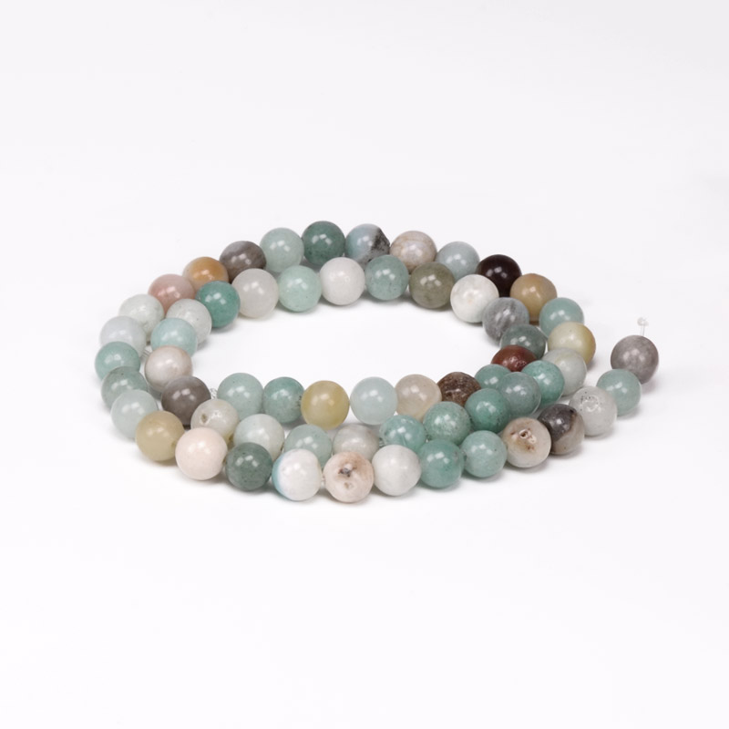 Намистини Амазоніт, Натур. камінь, 6,5 мм, Круглі (BUS-051728)