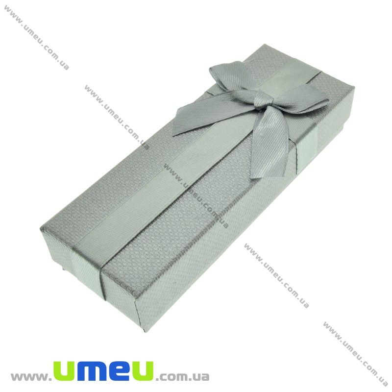 Подарункова коробочка Прямокутна, 12х4,5х2,5 см, Сіра (UPK-023185)