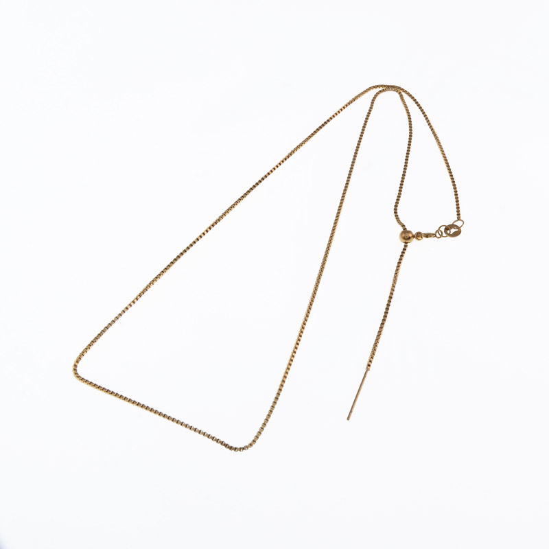 Основа на шию з нерж. ст. з регулюванням довжини, 1,2 мм, Золото, 45 см (STL-055567)