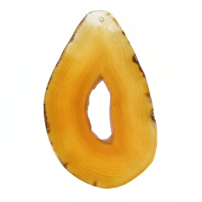 Зріз Агата, Коричневий, 94х56 мм (POD-012005)