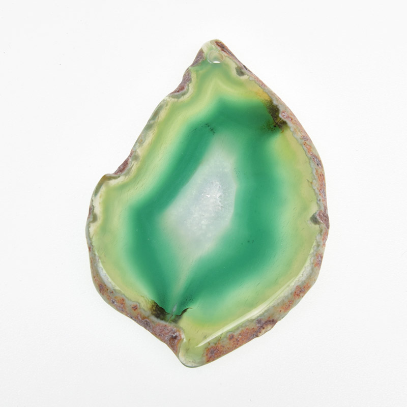 Зріз Агату, Зелений, 76х50 мм (POD-009209)