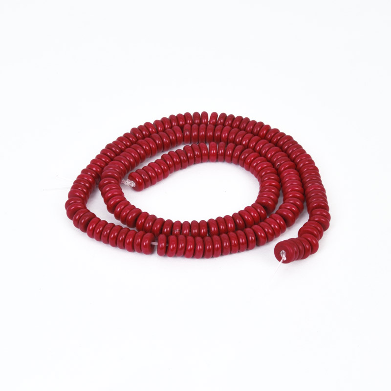 Намистини Бірюза пофарбована, Синт. камінь, 6х2,5 мм, Круглі плоскі (BUS-057526)