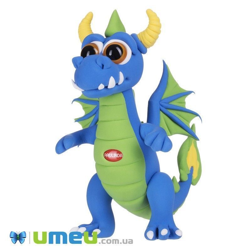 Маса для ліплення Paulinda Super Dough Cool Dragon Дракон синій (DIF-043550)